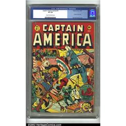 Captain America Comics #31 (Timely, 1943) CGC VF 8.0 Cream to off-white pages. Three very tiny ed...