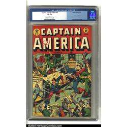 Captain America Comics #39 (Timely, 1944) CGC VF- 7.5 Cream to off-white pages. On this cover, Ca...