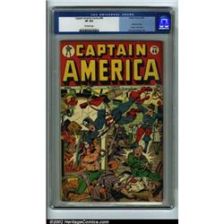 Captain America Comics #46 (Timely, 1945) CGC VF 8.0 Off-white pages. Heritage Comics is proud to...