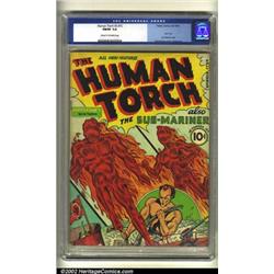 Human Torch Comics #1 (Timely, 1940) CGC FN/VF 7.0 Cream to off-white pages. One of the Top 25 is...