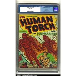 Human Torch Comics #1 (Timely, 1940) CGC VG+ 4.5 Slightly brittle pages. The Human Torch makes a...