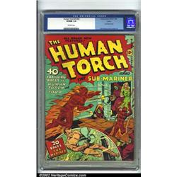 Human Torch Comics #3 (#2) Larson pedigree (Timely, 1940) CGC VF/NM 9.0 Off-white pages. Alex Sch...