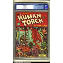 Human Torch Comics #6 (Timely, 1942) CGC VF 8.0 Light tan to off-white pages. A typically terrifi...