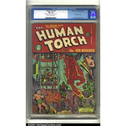 Human Torch Comics #6 (Timely, 1942) CGC FN+ 6.5 Cream to off-white pages. Incredible action cove...