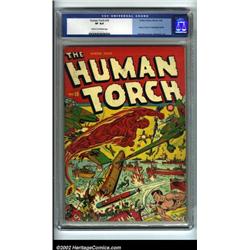 Human Torch Comics #10 (Timely, 1942) CGC VF 8.0 Cream to Off-white pages. Torch and Subby battle...