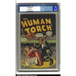 Human Torch Comics #29 (Timely, 1947) CGC VF+ 8.5 Off-white to white pages. Syd Shores's eye-catc...