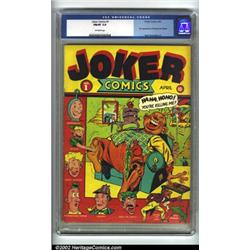 Joker Comics #1 (Timely, 1942) CGC FN/VF 7.0 Off-white pages. This issue is the first appearance...