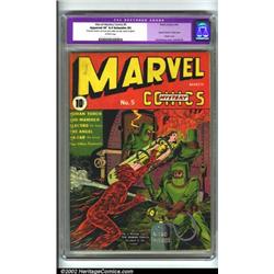 Marvel Mystery Comics #5 (Timely, 1940) CGC Apparent VF 8.0 Extensive (P) Off-white pages. Consid...
