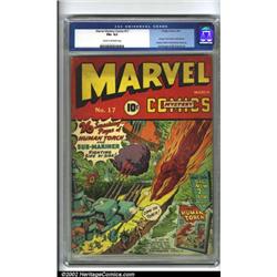 Marvel Mystery Comics #17 (Timely, 1941) CGC FN+ 6.5 Cream to off-white pages. The Human Torch is...