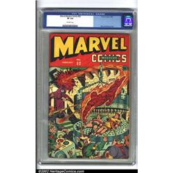 Marvel Mystery Comics #52 (Timely, 1944) CGC VF 8.0 Off-white pages. Toro can't seem to stay out...
