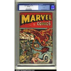 Marvel Mystery Comics #74 (Timely, 1946) CGC VF 8.0 Light tan to off-white pages. Alex Schomburg...