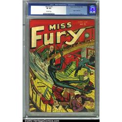 Miss Fury #1 (Timely, 1942) CGC VF 8.0 Off-white pages. Alex Schomburg's incredible cover to Miss...