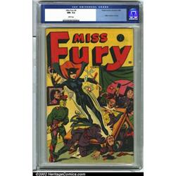 Miss Fury #4 (Timely, 1944) CGC NM- 9.2 White pages. Miss Fury battles the evil forces of the Axi...