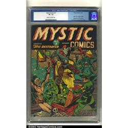 Mystic Comics #7 (Timely, 1941) CGC VF- 7.5 Cream to off-white pages. Adolf Hitler is opening his...