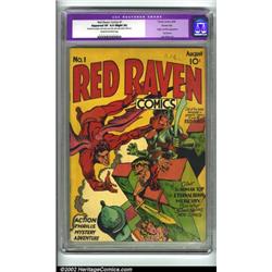 Red Raven #1 Kansas City pedigree (Timely, 1940) CGC Apparent VF 8.0 Slight (A) Cream to off-whit...
