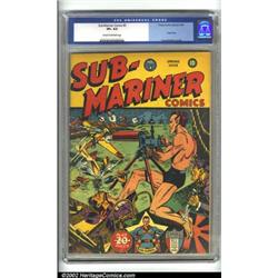 Sub-Mariner Comics #5 (Timely, 1942) CGC VF+ 8.5 Cream to off-white pages. The Sub-Mariner has re...