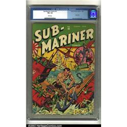 Sub-Mariner Comics #10 (Timely, 1943) CGC FN+ 6.5 White pages. Since most of the minor defects th...