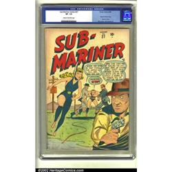Sub-Mariner Comics #27 (Timely, 1948) CGC VF- 7.5 Cream to off-white pages. Namora makes an incre...