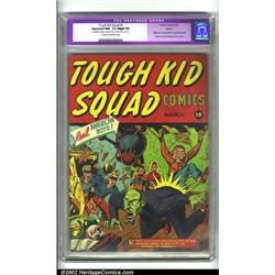 Tough Kid Squad Comics #1 Denver pedigree (Timely, 1942) CGC Apparent NM- 9.2 Slight (P) Origin a...