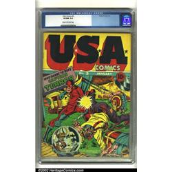 U.S.A Comics #3 (Timely, 1941) CGC VF/NM 9.0 Cream to off-white pages. Captain Terror is the star...