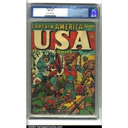U.S.A Comics #6 (Timely, 1942) CGC FN+ 6.5 Tan to off-white pages. Captain America and Bucky appe...