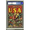 Image 1 : U.S.A Comics #12 (Timely, 1944) CGC VF+ 8.5 White pages. Captain America is blasting the Japanese...