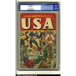 U.S.A Comics #17 (Timely, 1945) CGC FN+ 6.5 Cream to off-white pages. Alex Schomburg created a gr...