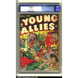 Young Allies Comics #7 (Timely, 1943) CGC VF 8.0 Cream to off-white pages. Bucky takes center sta...