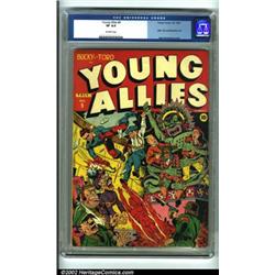 Young Allies Comics #9 (Timely, 1943) CGC VF 8.0 Off-white pages. This classic Alex Schomburg cov...