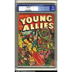 Young Allies Comics #9 (Timely, 1943) CGC FN+ 6.5 Cream to off-white pages. Hitler, Tojo and Muss...