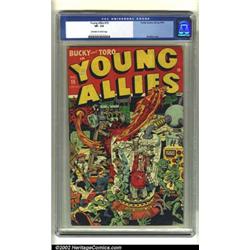 Young Allies Comics #15 (Timely, 1945) CGC VF- 7.5 Off-white to white pages. Sal Brodsky did his...