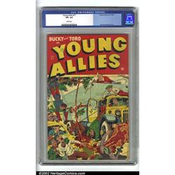 Young Allies Comics #17 (Timely, 1945) CGC VF+ 8.5 White pages. After WWII ended, so did the famo...