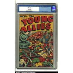 Young Allies Comics #18 (Timely, 1945) CGC VF 8.0 Off-white pages. On this Schomburg cover the Yo...