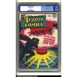 Action Comics #101 (DC, 1946) CGC FN/VF 7.0 Off-white pages. This atomic bomb explosion cover has...