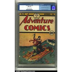 Adventure Comics #32 (DC, 1938) CGC G/VG 3.0 Cream to off-white pages. What a precarious position...
