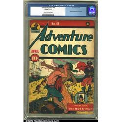 Adventure Comics #49 (DC, 1940) CGC FN/VF 7.0 Cream to off-white pages. This gruesome cover featu...