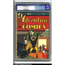 Adventure Comics #57 (DC, 1940) CGC VF+ 8.5 Off-white to white pages. A boffo Hourman cover by Be...