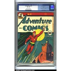 Adventure Comics #61 Larson pedigree (DC, 1941) CGC VF+ 8.5 Off-white to white pages. Featuring t...