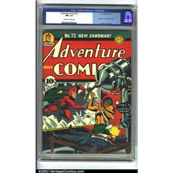 Adventure Comics #72 (DC, 1942) CGC NM- 9.2 Off-white to white pages. One of the best Starman cov...