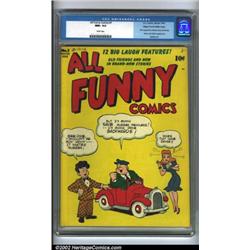 All Funny Comics #1 Mile High pedigree (DC, 1943) CGC NM+ 9.6 White pages. This is one incredible...