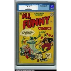 All Funny Comics #7 Mile High pedigree (DC, 1945) CGC NM 9.4 White pages. Here is a Mile High boo...