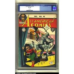 All-American Comics #45 (DC, 1942) CGC VF 8.0 White pages. The pure white pages on this book are...