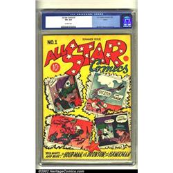 All-Star Comics #1 Larson pedigree (DC, 1940) CGC VF+ 8.5 Off-white pages. With a soon-to-be-famo...
