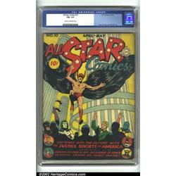 All-Star Comics #10 (DC, 1942) CGC FN+ 6.5 Cream to off-white pages. Hawkman swoops in to join th...