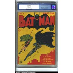 Batman #1 (DC, 1940) CGC GD/VG 3.0 Off-white pages. Batman #1 needs no introduction or hype, sinc...
