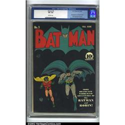 Batman #3 (DC, 1940) CGC VF+ 8.5 Off-white pages. Classic Bob Kane cover! Feel the action as Batm...