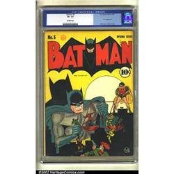 Batman #5 (DC, 1941) CGC VF- 7.5 Off-white pages. The run of Batman is so popular that any of the...