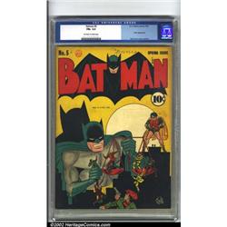 Batman #5 (DC, 1941) CGC FN+ 6.5 Off-white to white pages. In this terrific early issue of Batman...