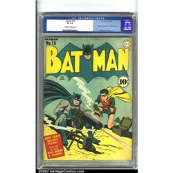 Batman #15 (DC, 1943) CGC VF 8.0 Off-white to white pages. Batman is wiping out the forces of evi...