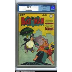 Batman #38 (DC, 1946) CGC VF/NM 9.0 Off-white to white pages. Dick Sprang brings us a magnificent...